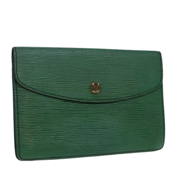 LOUIS VUITTON Epi Montaigne 23 Clutch Bag Green M52664 LV Auth 85216