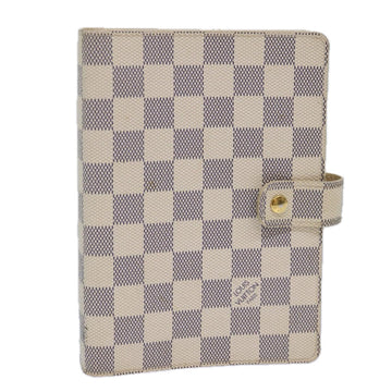 LOUIS VUITTON Damier Azur Agenda MM Day Planner Cover R20707 LV Auth 85339