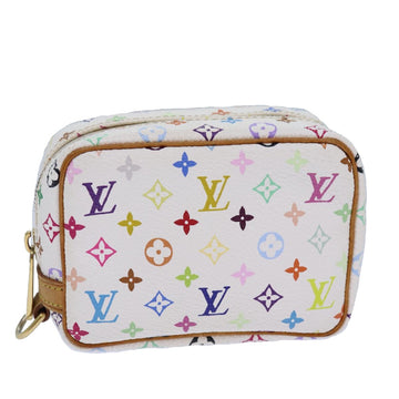 LOUIS VUITTON Monogram Multicolor Trousse Wapity Pouch White M58033 Auth 85379