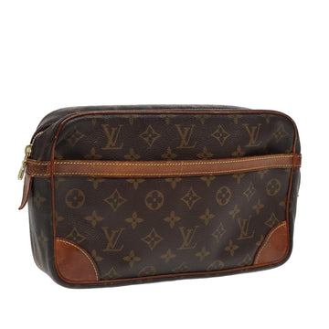 LOUIS VUITTON Monogram Compiegne 28 Clutch Bag M51845 LV Auth 85383