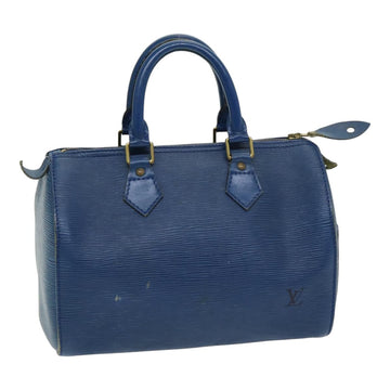 LOUIS VUITTON Epi Speedy 25 Hand Bag Toledo Blue M43015 LV Auth 85451