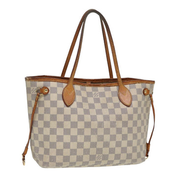 LOUIS VUITTON Damier Azur Neverfull PM Tote Bag N41362 LV Auth 85455