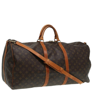 LOUIS VUITTON Monogram Keepall Bandouliere 60 Boston Bag M41412 LV Auth 85461