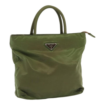 PRADA Hand Bag Nylon Khaki Auth 85479