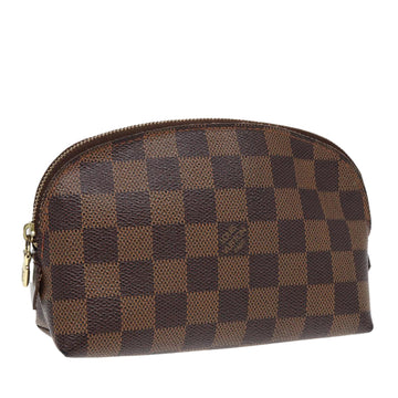 LOUIS VUITTON Damier Ebene Pochette Cosmetic PM Pouch N47516 LV Auth 85557