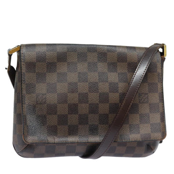 LOUIS VUITTON Damier Ebene Musette Tango Shoulder Bag N51301 LV Auth 85566