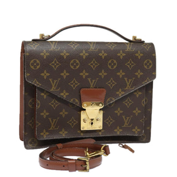 LOUIS VUITTON Monogram Monceau 28 Hand Bag 2way M51185 LV Auth 85571