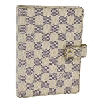 LOUIS VUITTON Damier Azur Agenda MM Day Planner Cover R20707 LV Auth 85580