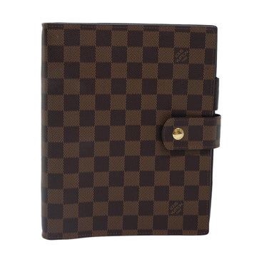 LOUIS VUITTON Damier Ebene Agenda GM Day Planner Cover R20107 LV Auth 85660