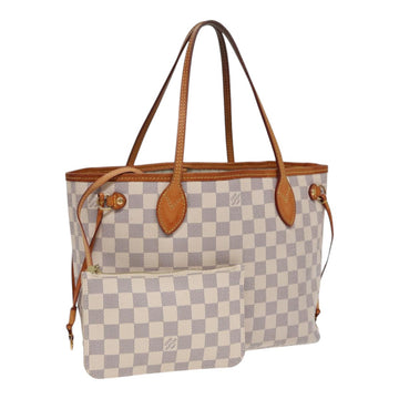 LOUIS VUITTON Damier Azur Neverfull PM Tote Bag N41362 LV Auth 85801