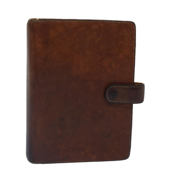 LOUIS VUITTON Nomad leather Agenda MM Day Planner Cover Brown R20473 Auth 86048