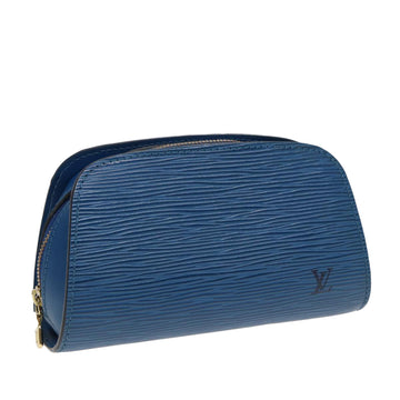 LOUIS VUITTON Epi Dauphine PM Pouch Blue M48445 LV Auth 86069