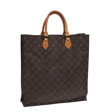 LOUIS VUITTON Monogram Sac Plat Hand Bag M51140 LV Auth 86115