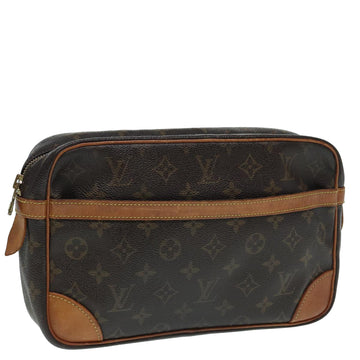 LOUIS VUITTON Monogram Compiegne 28 Clutch Bag M51845 LV Auth 86122