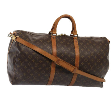 LOUIS VUITTON Monogram Keepall Bandouliere 55 Boston Bag M41414 LV Auth 86137