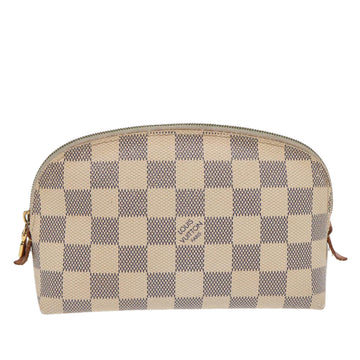 LOUIS VUITTON Damier Azur Pochette Cosmetic PM Pouch N60024 LV Auth 86143