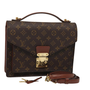 LOUIS VUITTON Monogram Monceau 28 Hand Bag 2way M51185 LV Auth 86213