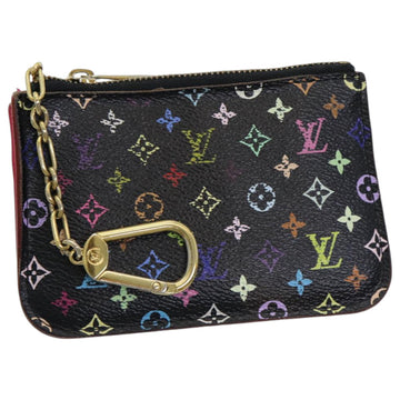 LOUIS VUITTON Multicolor Pochette ClesNM Coin Purse Black M60279 LV Auth 86296