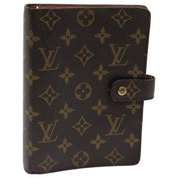 LOUIS VUITTON Monogram Agenda MM Day Planner Cover R20105 LV Auth 86307