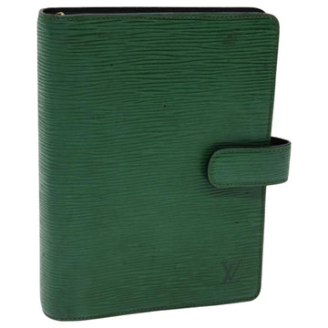 LOUIS VUITTON Epi Agenda MM Day Planner Cover Green R20044 LV Auth 86320