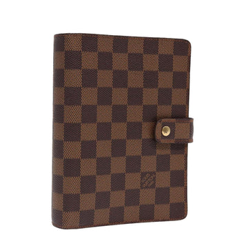 LOUIS VUITTON Damier Ebene Agenda MM Day Planner Cover R20240 LV Auth 86350