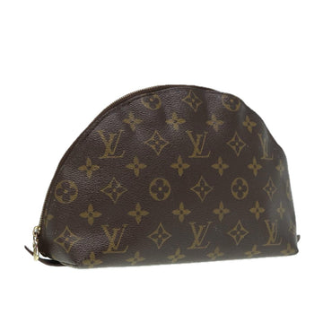 LOUIS VUITTON Monogram Trousse Demi Ronde Cosmetic Pouch M47520 LV Auth 86354