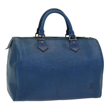 LOUIS VUITTON Epi Speedy 30 Hand Bag Toledo Blue M43005 LV Auth 86384