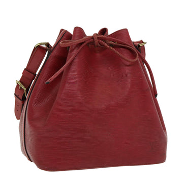 LOUIS VUITTON Epi Petit Noe Shoulder Bag Red M44107 LV Auth 86389