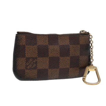 LOUIS VUITTON Damier Ebene Pochette Cles Coin Purse N62658 LV Auth 86459