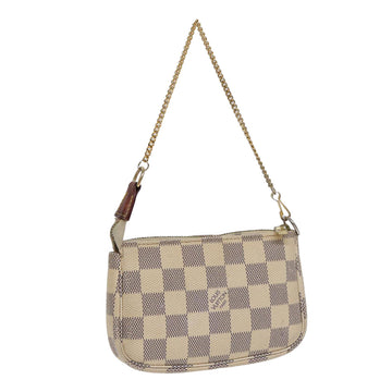 LOUIS VUITTON Damier Azur Mini Pochette Accessoires Pouch N63005 LV Auth 86460