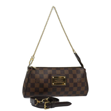 LOUIS VUITTON Damier Ebene Eva Shoulder Bag 2way N55213 LV Auth 86495