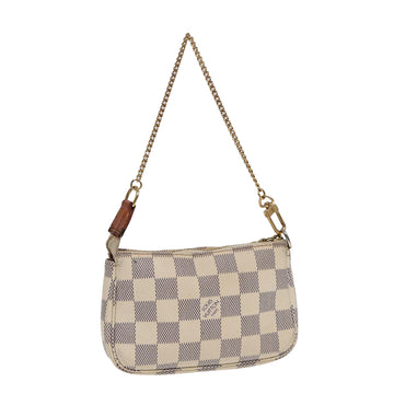 LOUIS VUITTON Damier Azur Mini Pochette Accessoires Pouch N63005 LV Auth 86634