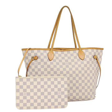 LOUIS VUITTON Damier Azur Neverfull MM Tote Bag N41605 LV Auth 86660