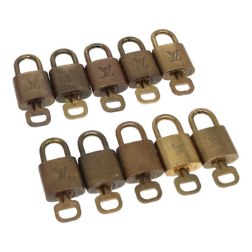 LOUIS VUITTON Padlock 10set metal Gold Tone LV Auth 86669