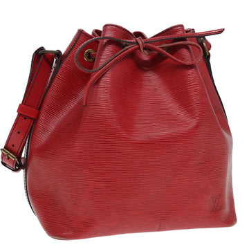 LOUIS VUITTON Epi Petit Noe Shoulder Bag Red M44107 LV Auth 86673