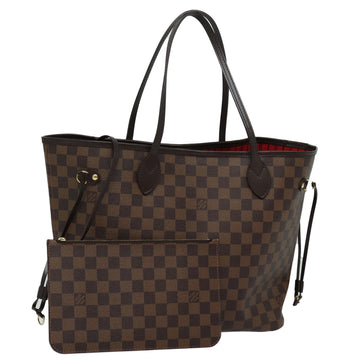 LOUIS VUITTON Damier Ebene Neverfull MM Tote Bag N51105 LV Auth 86696A