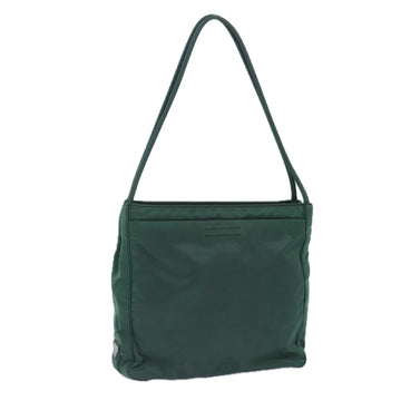 PRADA Tote Bag Nylon Green Silver Auth 86871