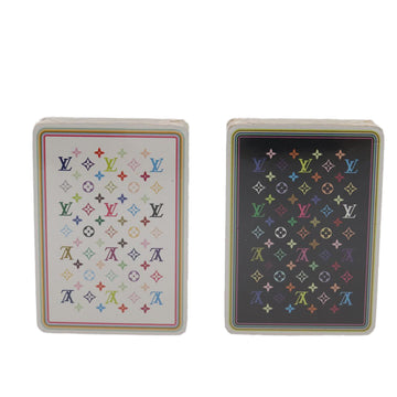 LOUIS VUITTON Monogram Multicolor Playing Cards Black White LV Auth 86951