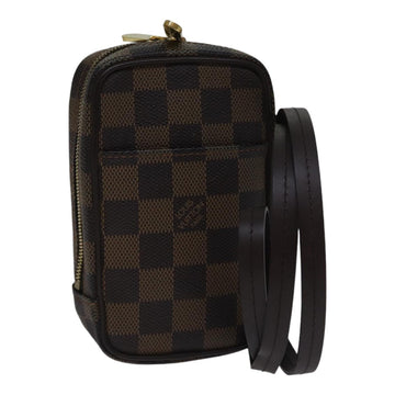 LOUIS VUITTON Damier Ebene Etui Okapi GM Pouch N61737 LV Auth 86977