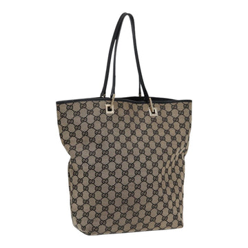 GUCCI GG Canvas Tote Bag Beige Navy Silver 002 1098 1705 Auth 87045