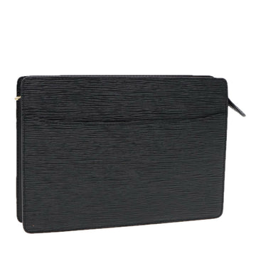 LOUIS VUITTON Epi Pochette Homme Clutch Bag Black Noir M52522 LV Auth 87065