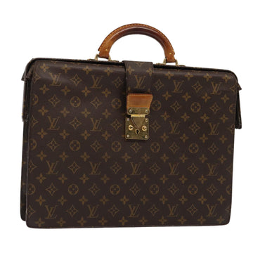 LOUIS VUITTON Monogram Serviette Fermoir Business Bag M53305 LV Auth 87110