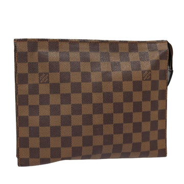 LOUIS VUITTON Damier Ebene Poche Toilette 26 Pouch N47543 LV Auth 87335