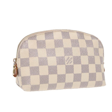 LOUIS VUITTON Damier Azur Pochette Cosmetic PM Pouch N60024 LV Auth 87344