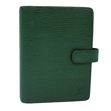 LOUIS VUITTON Epi Agenda MM Day Planner Cover Green R20044 LV Auth 87369