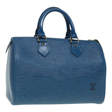 LOUIS VUITTON Epi Speedy 25 Hand Bag Toledo Blue M43015 LV Auth 87483