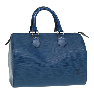 LOUIS VUITTON Epi Speedy 25 Hand Bag Toledo Blue M43015 LV Auth 87489