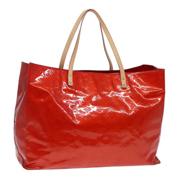 LOUIS VUITTON Monogram Vernis Reade GM Tote Bag Rouge M91084 LV Auth 87537