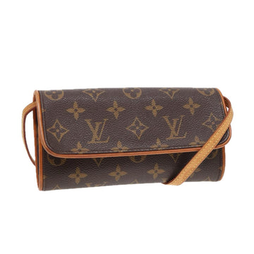 LOUIS VUITTON Monogram Pochette Twin PM Shoulder Bag M51854 LV Auth 87554