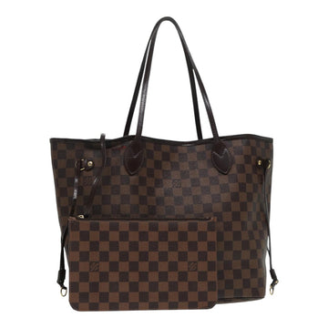 LOUIS VUITTON Damier Ebene Neverfull MM Tote Bag N51105 LV Auth 87567